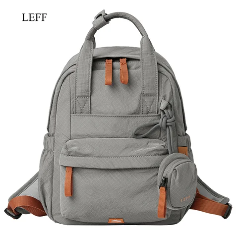 LEFF Small Women's Backpack New Outdoor Commuting Light Waterproof Backpack Casual Travel Female Backpacks Nylon Mini Backpack