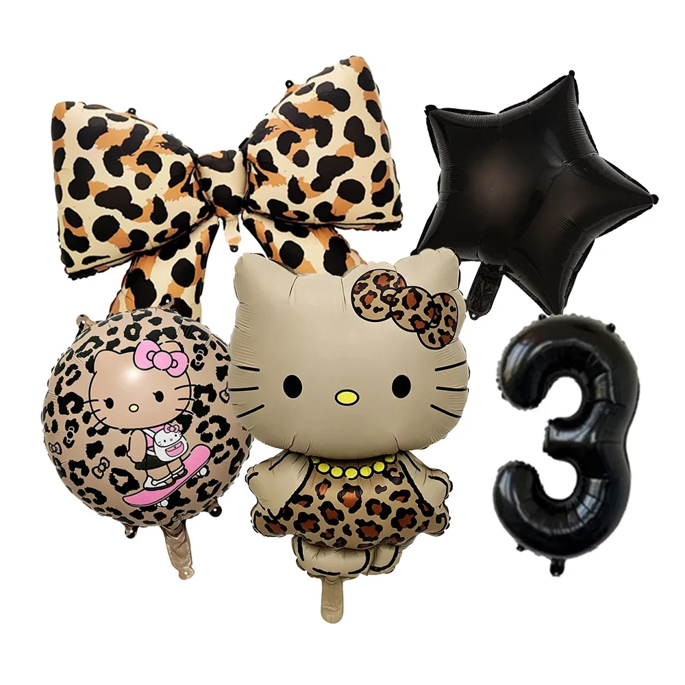 Cartoon Hello Kitty Themen-Tier-Zahlen-Folienballon-Set Kinder Geburtstag Konfetti Party Deko Zubehör Baby-Shower Spielzeug Geschenke – Detail 15