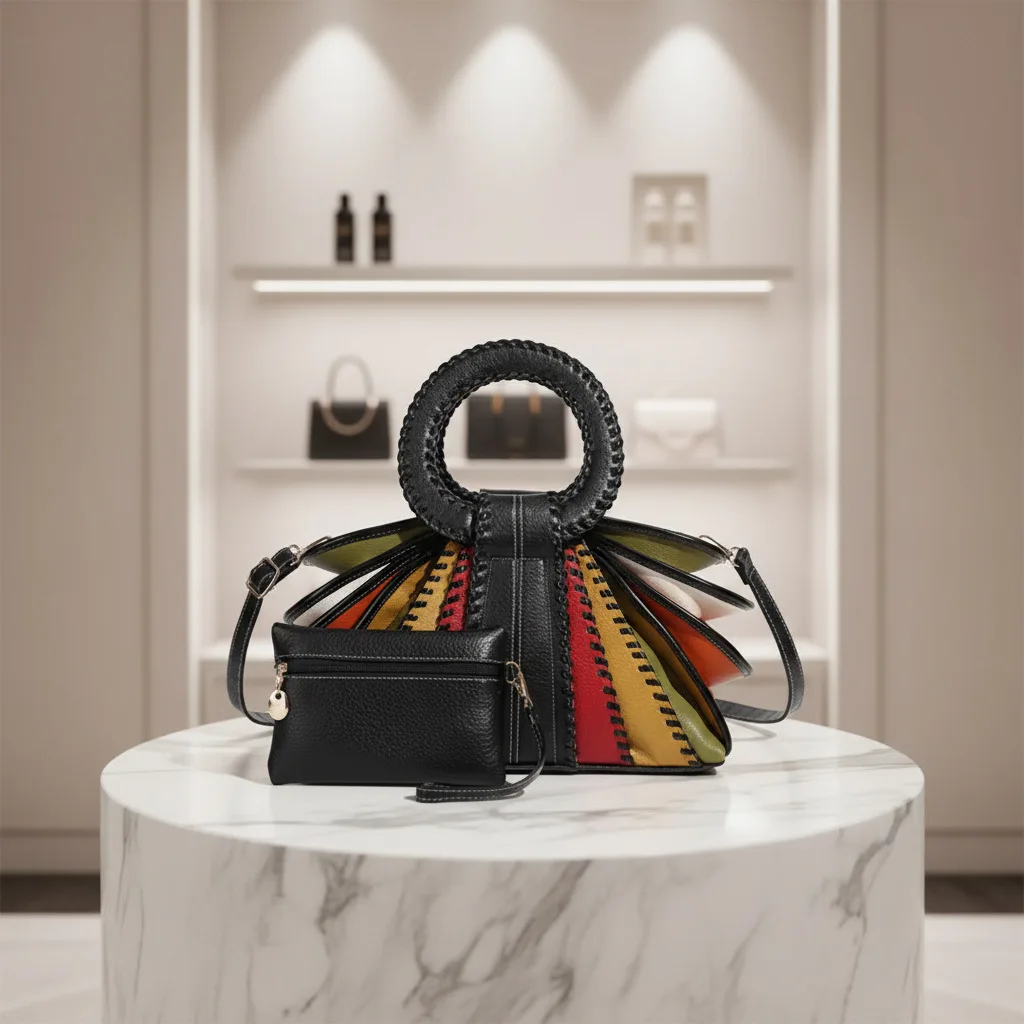 Simple Chic Vintage Diaper Bag For Women Elegant Leather Crossbody Handbag Designer Unique Retro Messenger Purse And Shoulder
