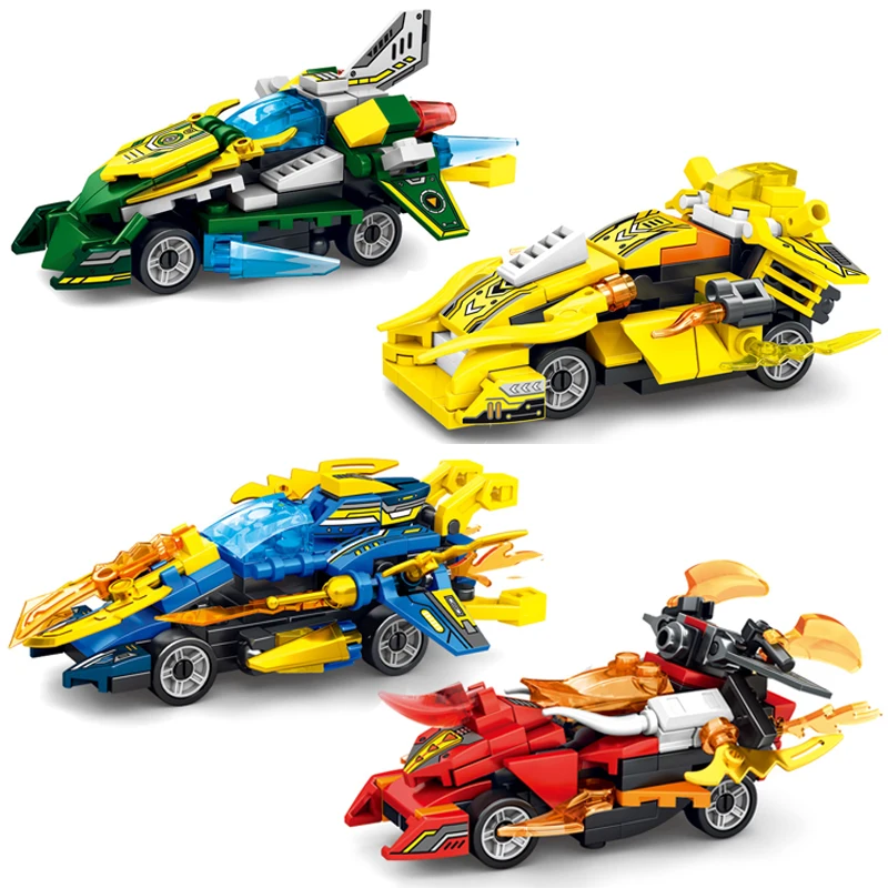 Ninja Car Automobile Race Model Building Blocks Legacys Technical Season 14 Kids Classical Toys Bricks Gift for Children Boys