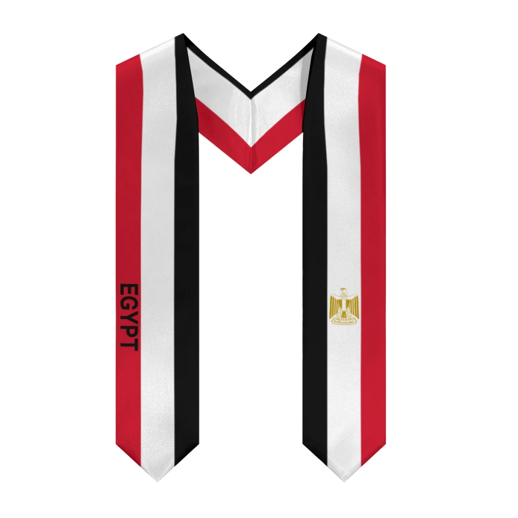 

More design Graduation shawl Egypt Flag & United States Flag Stole Sash Honor Study Aboard International Students