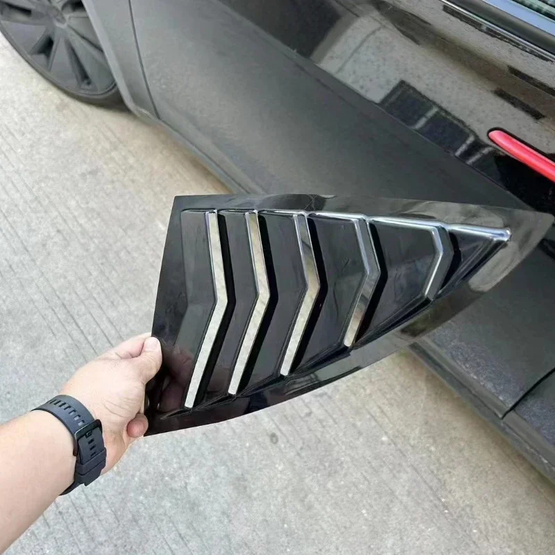 Rear Side Blind Window for Tesla Model 3/3+ Highland 2021-2024 Rear Triangle Window Spoiler Louver Shutter Cover Car Accessories