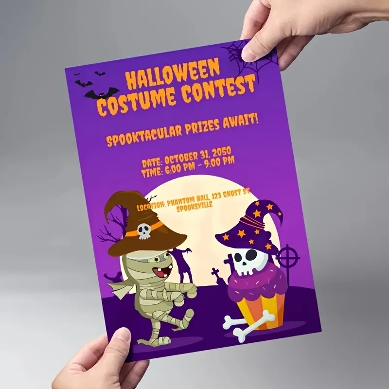 100pcs A4 Custom Flyer Printing Personalized Promotional Leaflets For Business Marketing Advertising Materials Customizable