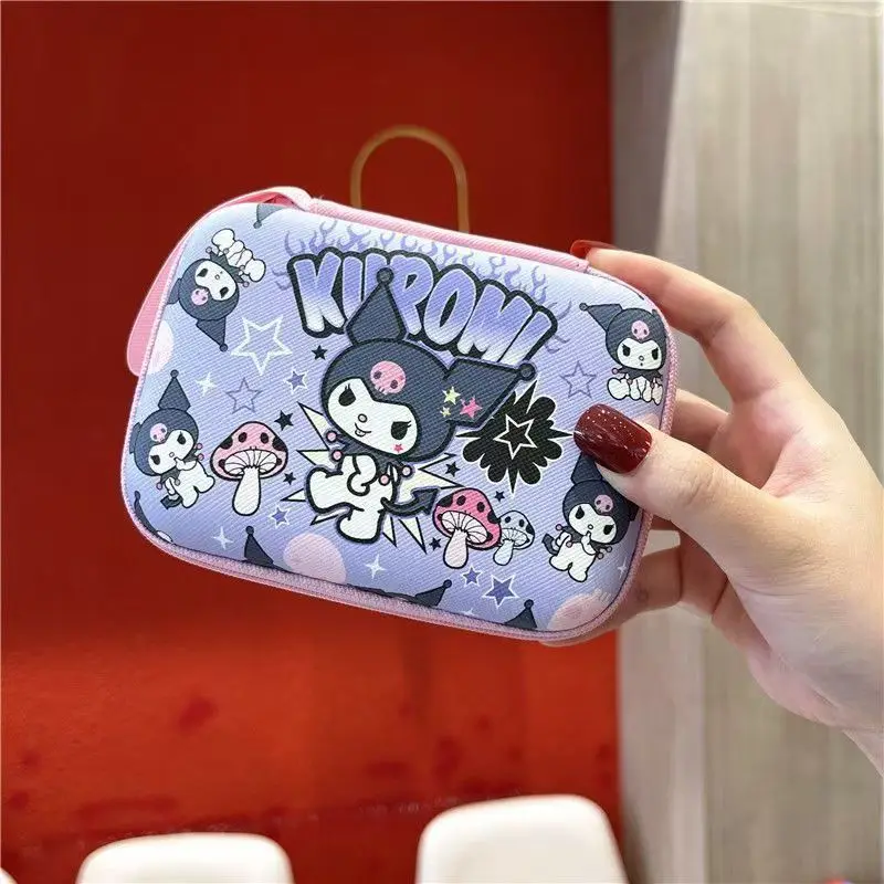 Anime Kuromi Cute Mini Data Cable Headphone Cable Storage Bag Charger Protective Case Travel Practical Good Item Periphery Gifts