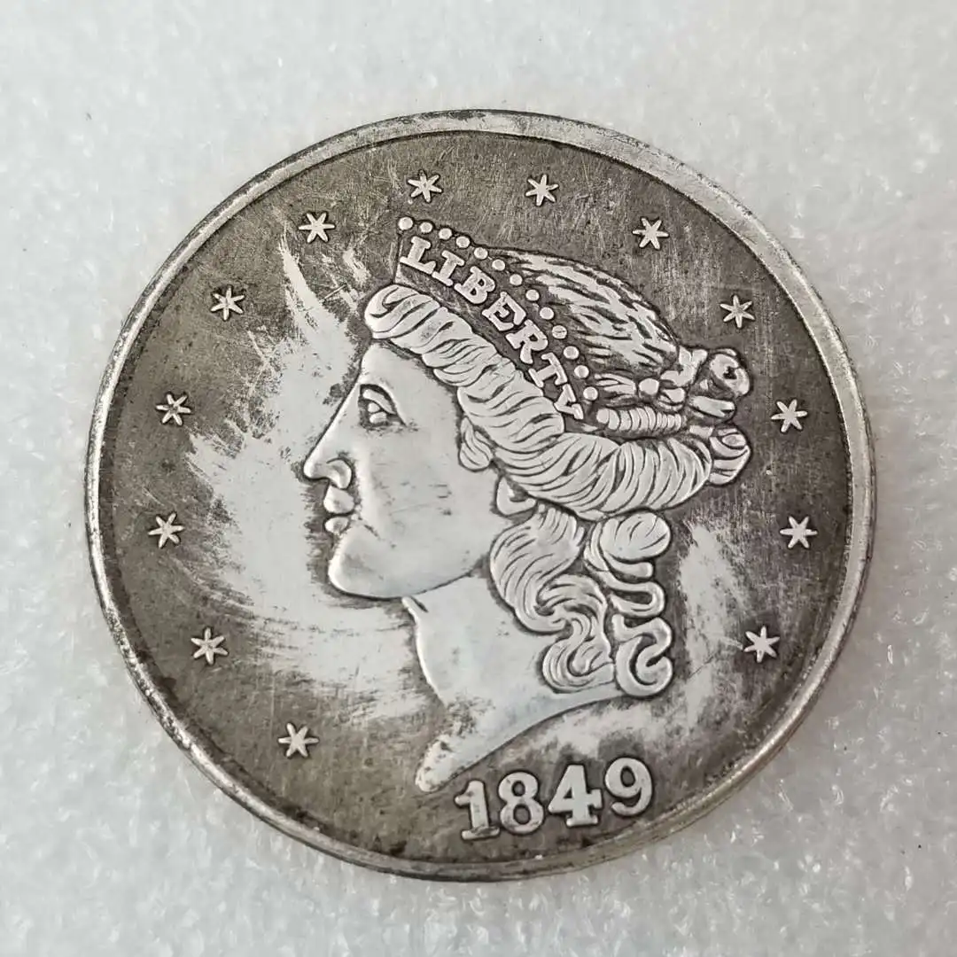 الحرف اليدوية العتيقة 1849 عملات تذكارية دولارات فضية عتيقة مجموعة طويلة الأمد ديكور مكتب الأسرة عملة ريو