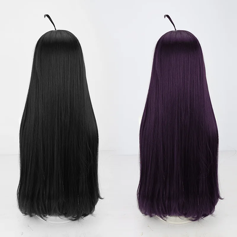 Juego azul archivo Kasumizawa Miyu Cosplay peluca negro/púrpura oscuro pelo sintético largo liso fiesta de Halloween