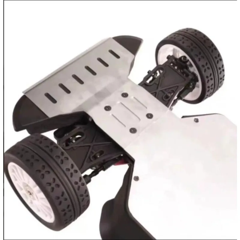 304 Stainless Steel Chassis Armor Skid Plate for 1/7 MJX 7303 RC Rally Car, Brushed Surface Front Rear Bottom Guard Upgrade Part