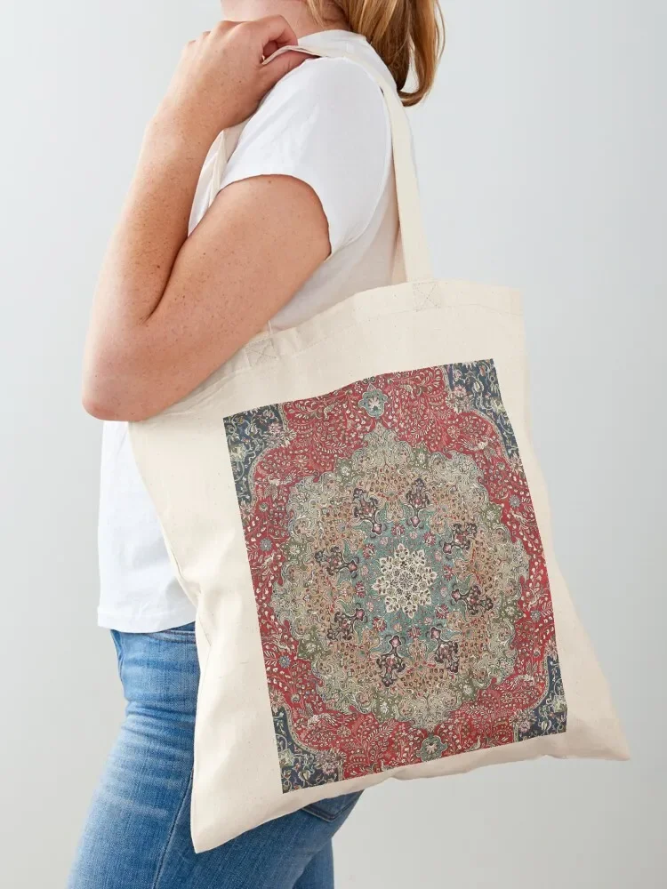 

Vintage Antique Persian Carpet Print Tote Bag personalized tote Canvas shoulder bag woman shopping bag custom canvas