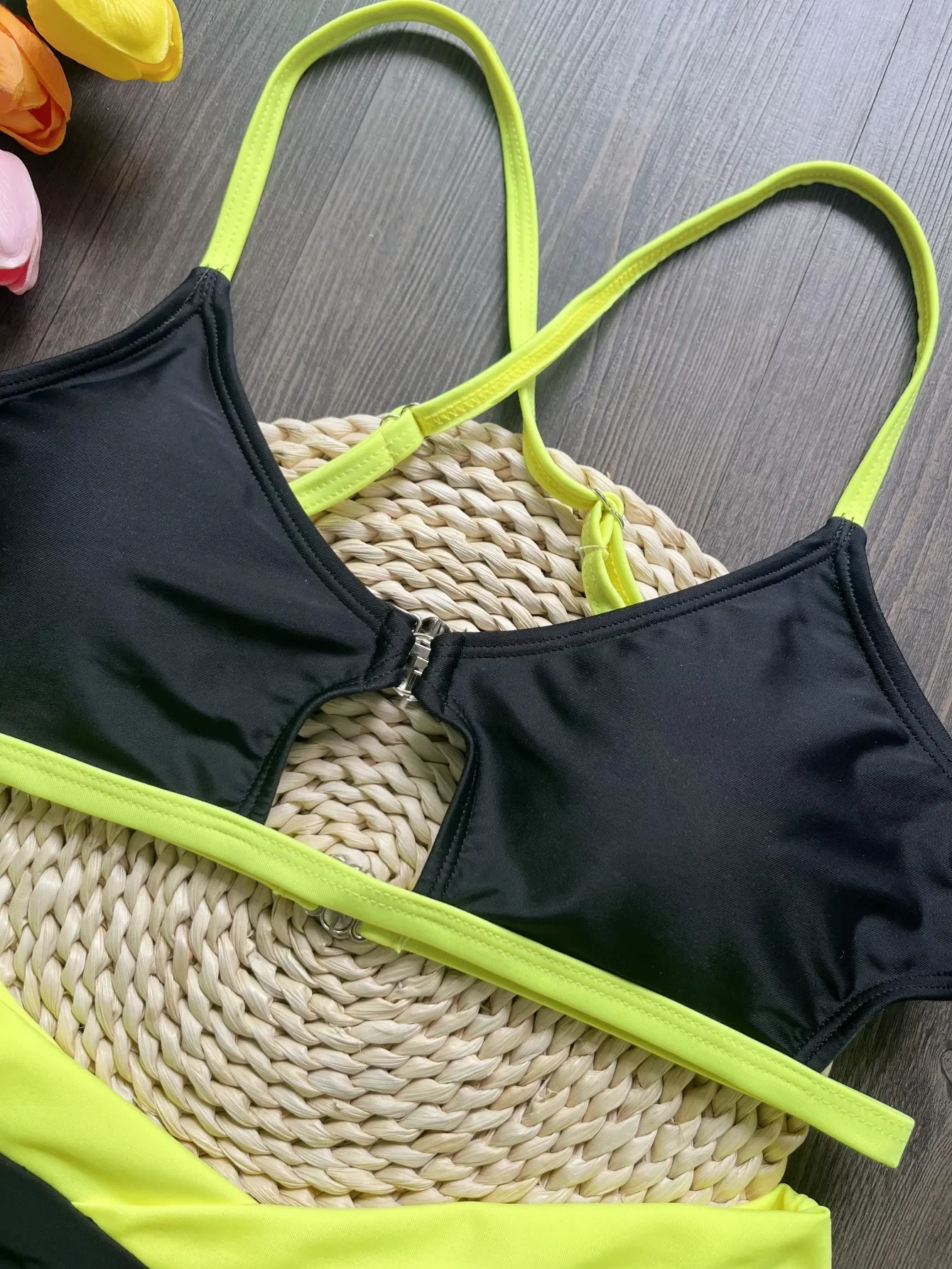 RUOTONSEPT Sexy Solid Splicing Bikini Set Women's Swimsuit Two-piece Triangle Thong Swimwear Bathing Suit Brazilian Biquinis
