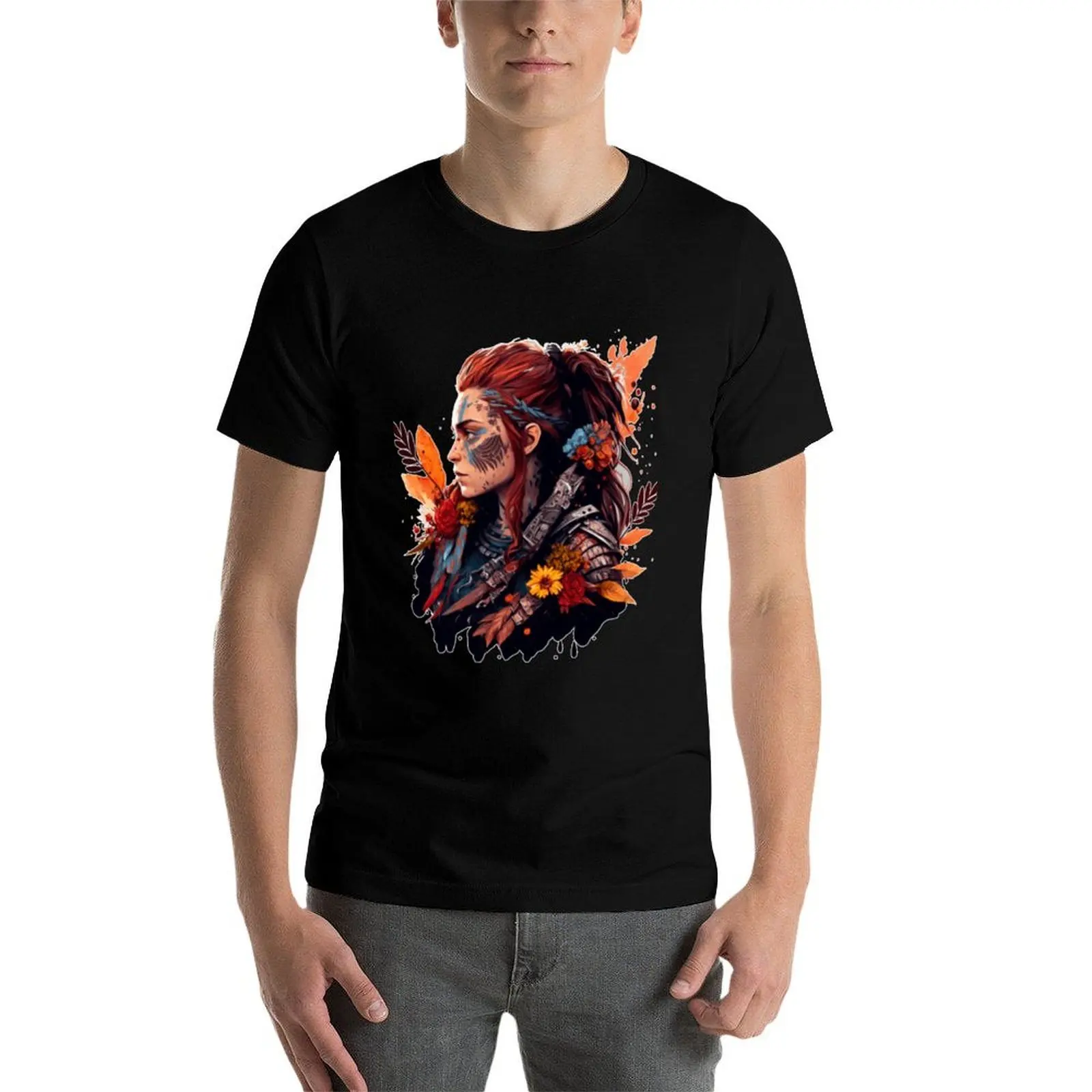 Horizon Zero Dawn Aloy T-Shirt t shirts with prints man t shirts cotton t shirts for man graphic tees T-shirt view 3