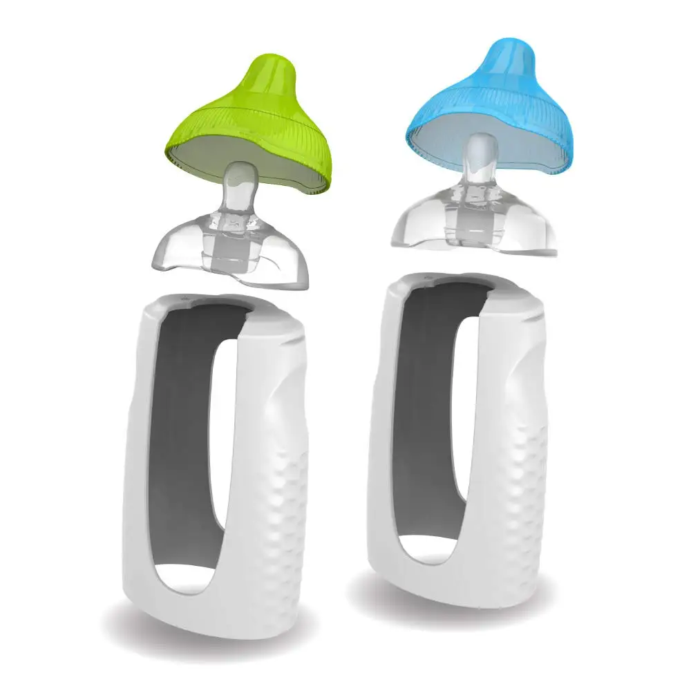 

Natural Baby Breast Milk Feeding Bottle with Nipples and Case, 2-Pack for Easy Storage and Feeding
