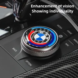 Carbon Fiber Multimedia Knob Decoration Sticker For BMW F07 F40 F44 F34 F30 F33 F36 F10 F25 F26 G20 G22 G23 G26 G12 G11 G30 G32