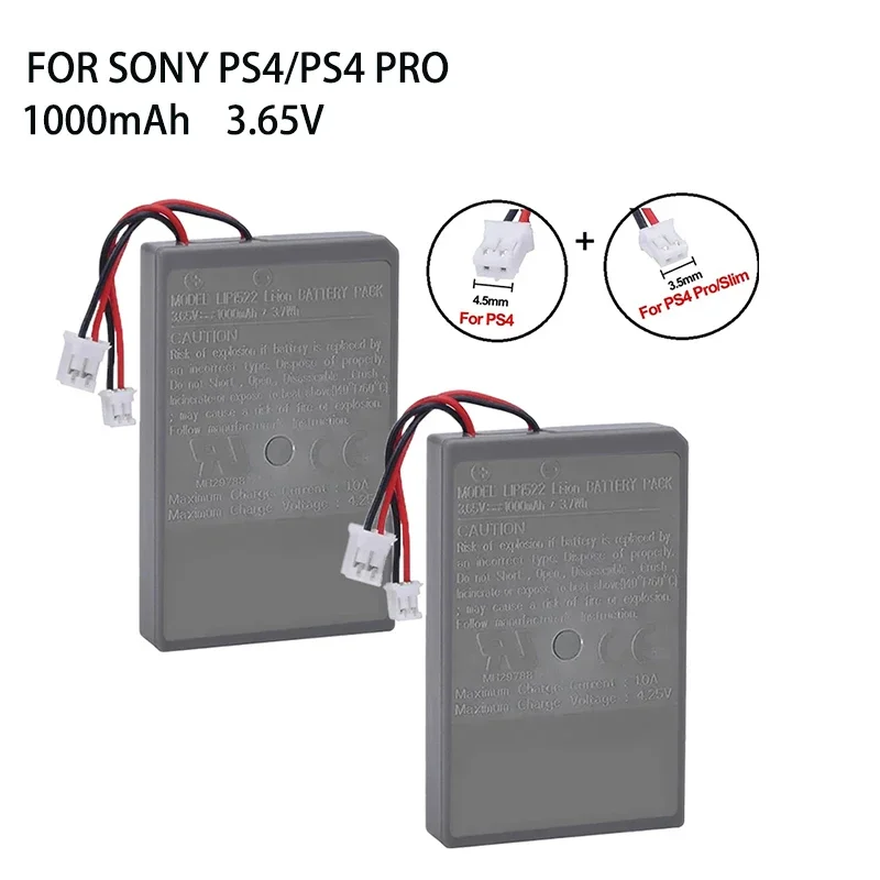 PS4 PRo 1000mAh Rechargeable Battery For SONY PS4 PRo Slim LIP1522 Dualshock 4 V1 V2 Wireless Controller Playstation GamePad