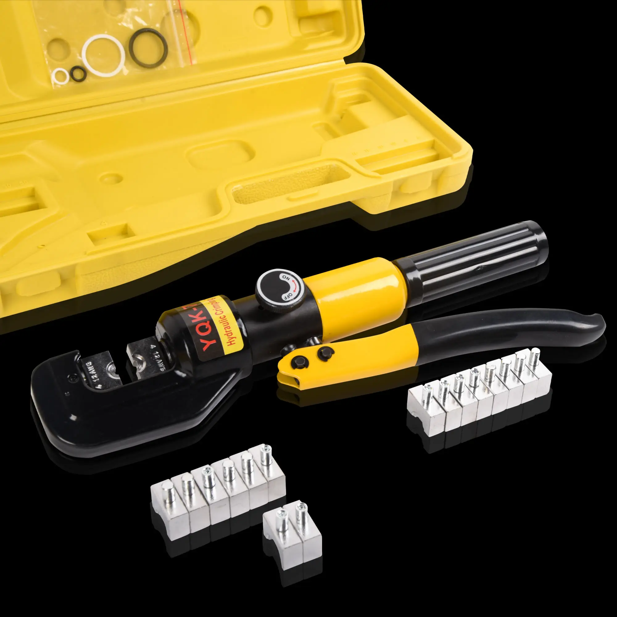 

Battery Cable Crimping Tool 12-2/0 AWG Hydraulic Crimping Tool 0.43 inch Stroke Hydraulic Lug 10T Crimper Electrical Terminal