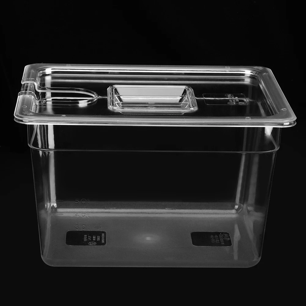 11L Collapsible Hinged Sous Vide Container with Lid for Sous Vide Circulator Culinary Precision Cooker