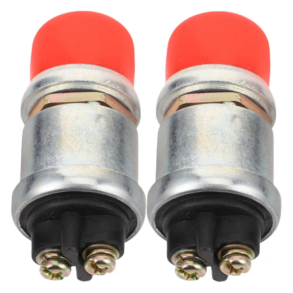 2Pcs Starter Push Button For Rv Electrical Panel Mechanic Jk260 Heavy Duty Zinc Alloy Momentary Ignition