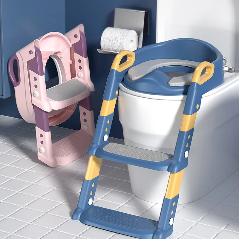 Folding Baby Potty Training Toilet Ladder Portable Toilet Seat for Kids Girls Boys Toilet Stair Foot Stool