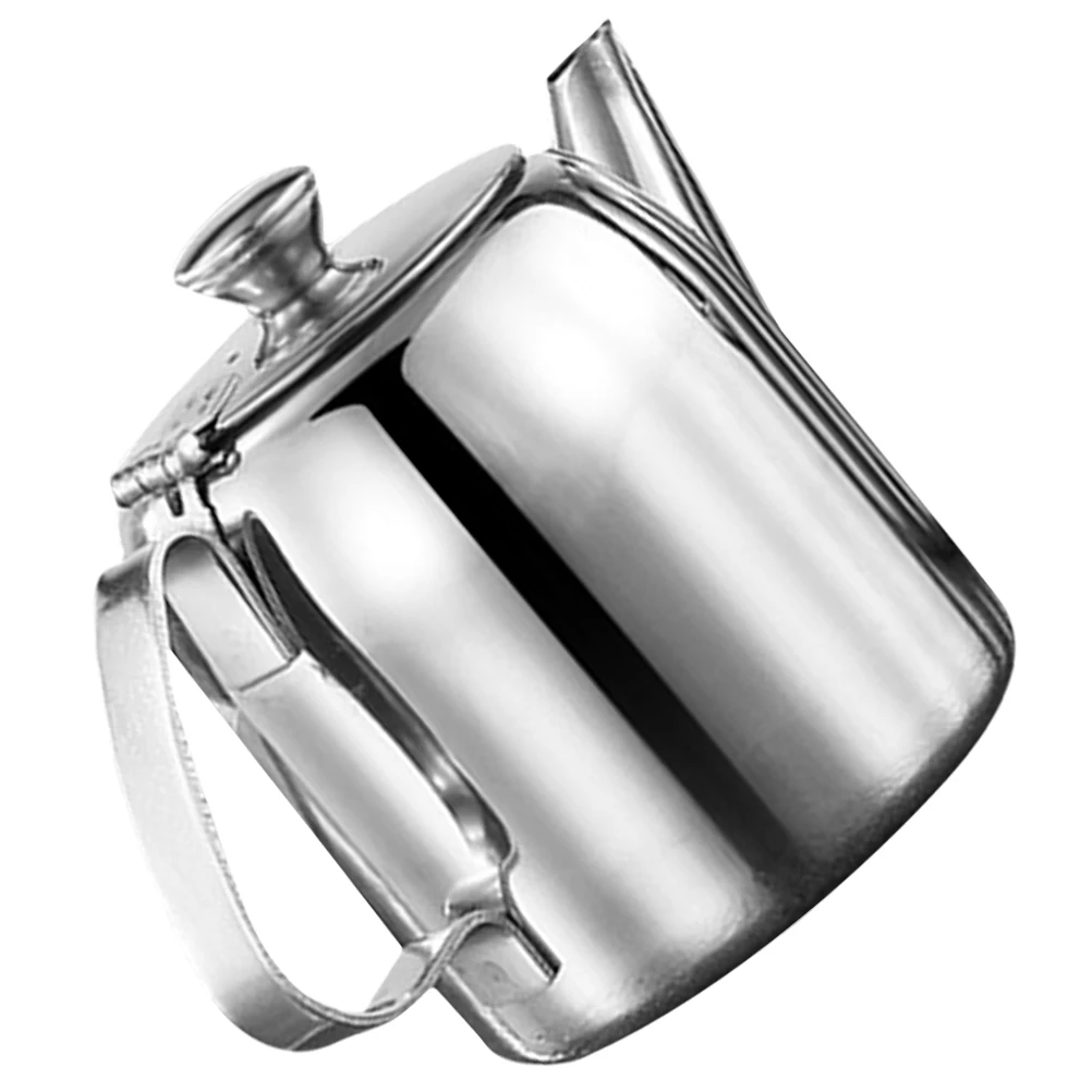 

Stainless Steel Teapot Small Coffee Pot With Handle Modern Metal Kettle For Flower Fruit Tea Spout Design Desktop Decor