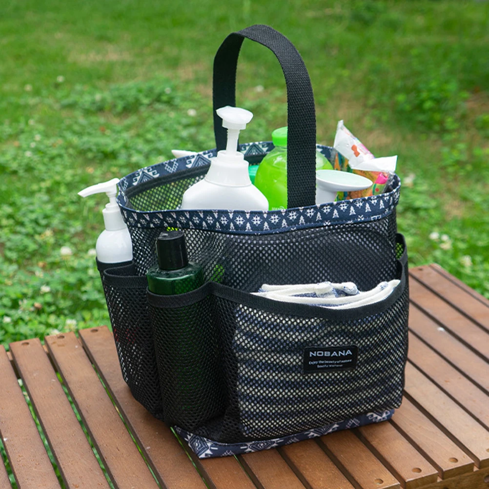Portable Mesh Baskets Large Capacity Shower Bag Storage Beach Bathroom Container Reusable Kitchen Gadgets