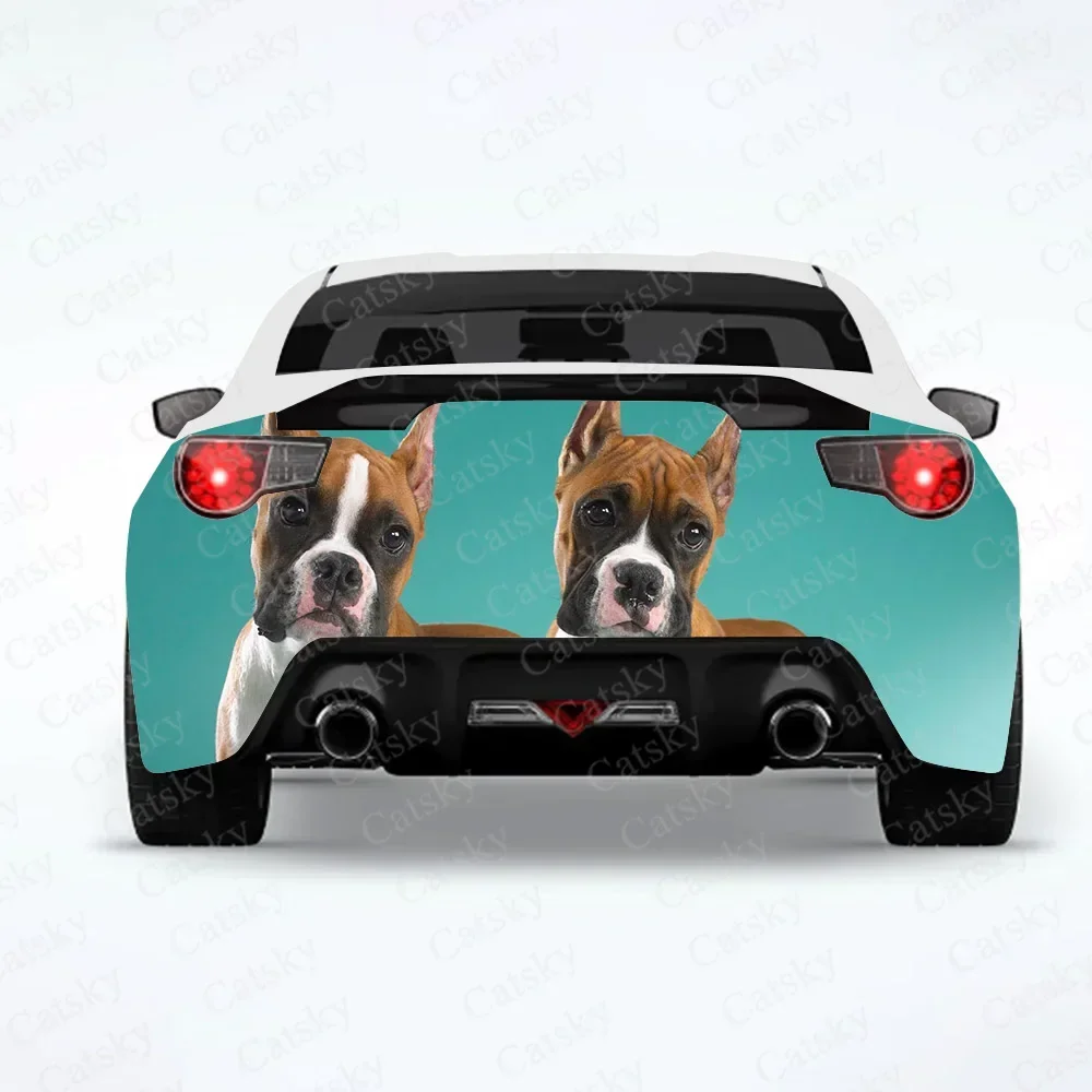 

Animal Boxer Dog Car Rear Wrap Car-Stickers Car-Decal Creative Sticker Car-Body Appearance Modification Decorative Stickers