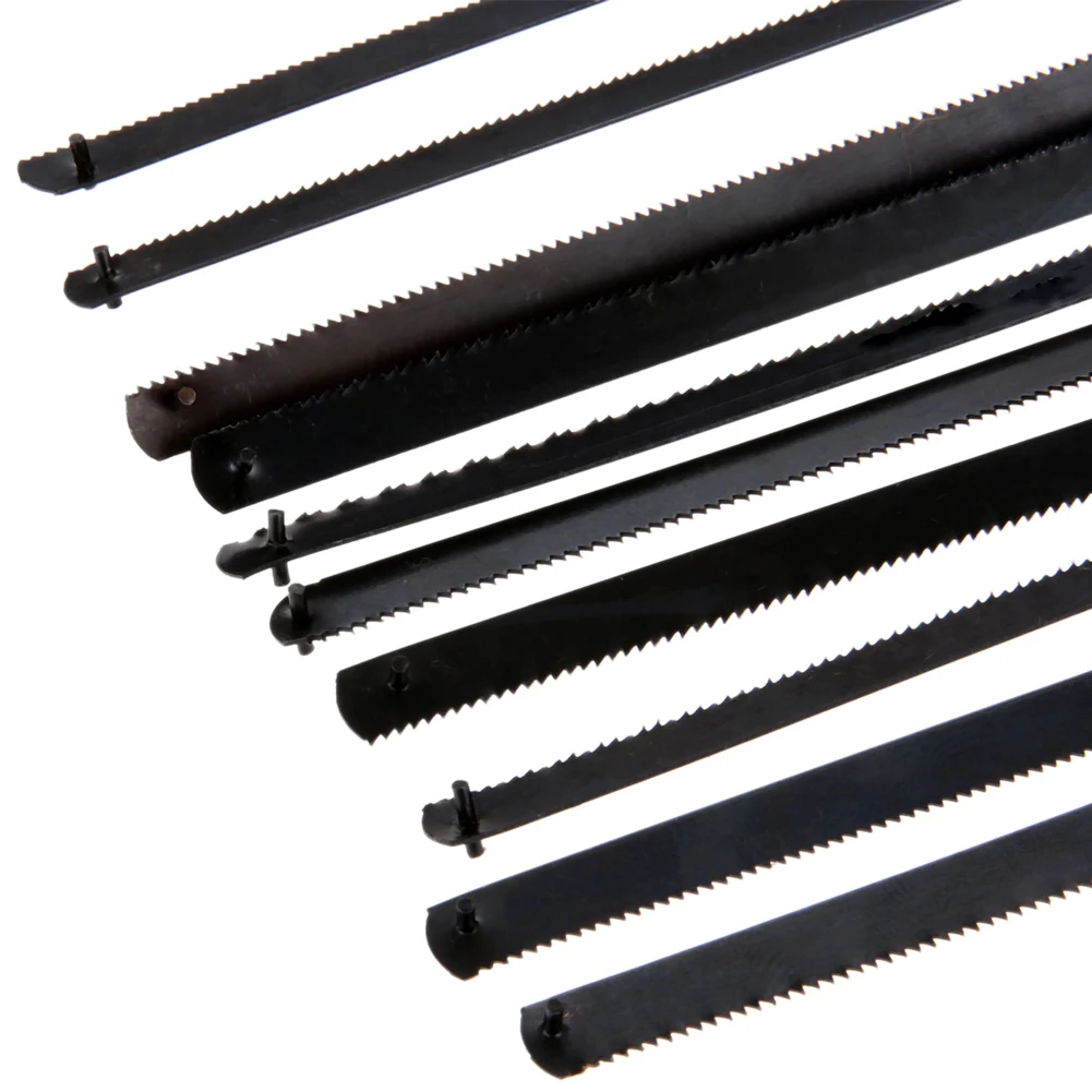 20Pcs 6 Zoll 24T Mini Bügelsägeblatt mit festgestecktem Ende für Mini Säge Schneiden Metall Kunststoff Schwarz Stahl Sägeblätter Hand Werkzeuge