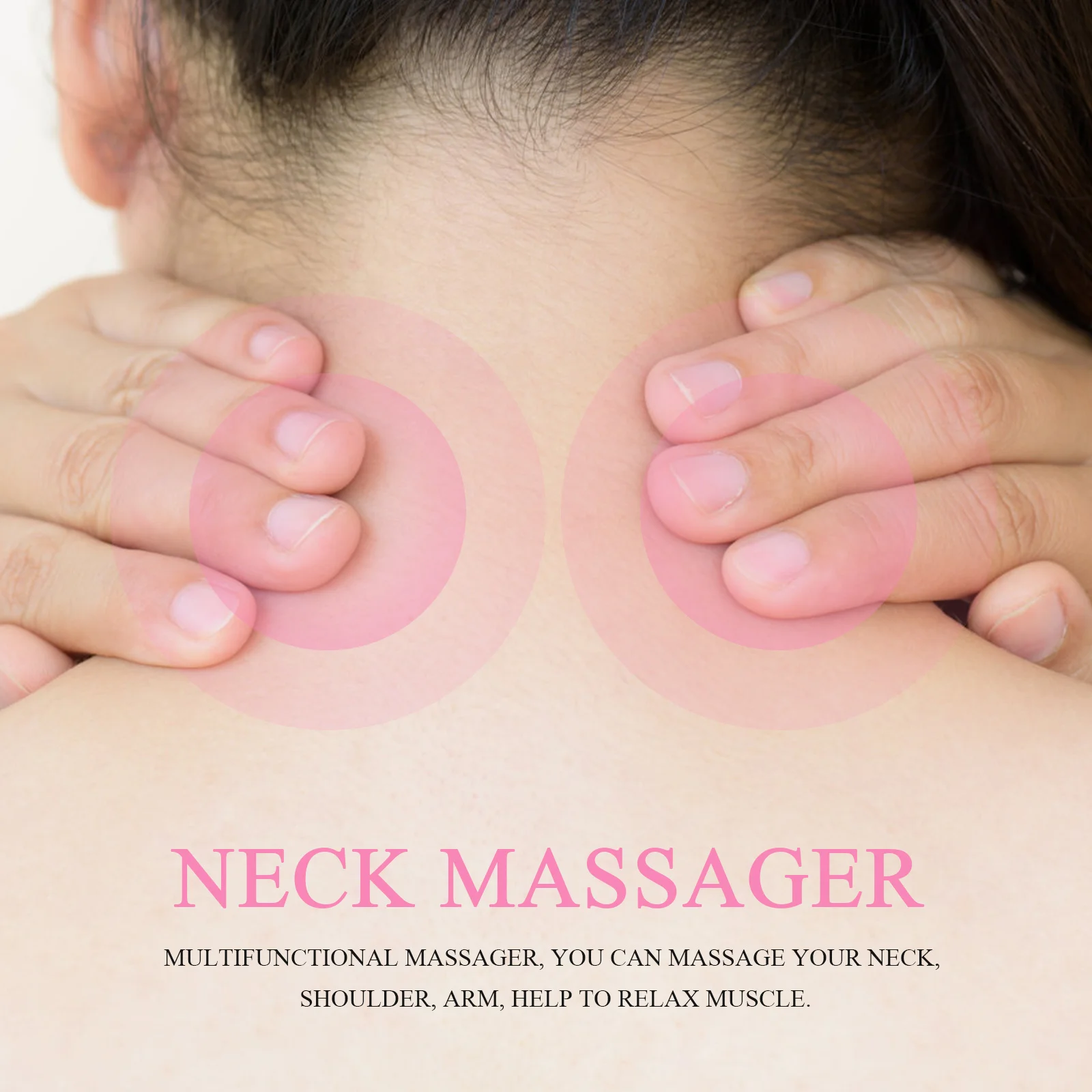 1Pcs Manual Handheld Neck Massager Cervical Massager Portable Neck Pain Relief Device Deep Muscle Massage Tool for Home Office