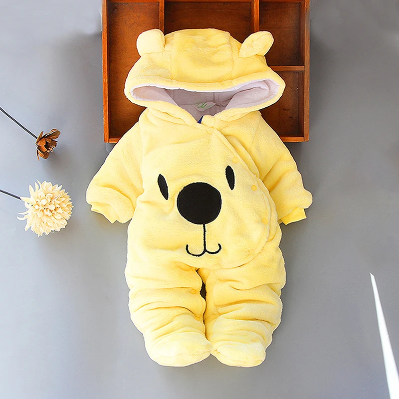 Pudcoco-بذلة بغطاء رأس للبنات والصبيان ، رومبير صوفي ، بنمط لطيف ، لفصل الشتاء