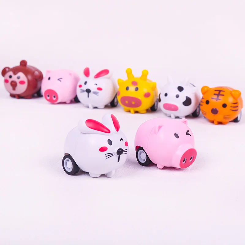 10pcs Cute Animal Pull Back Car Toys for Kids Birthday Party Favors Baby Shower Guest Gift Souvenir Giveaway Pinata Fillers