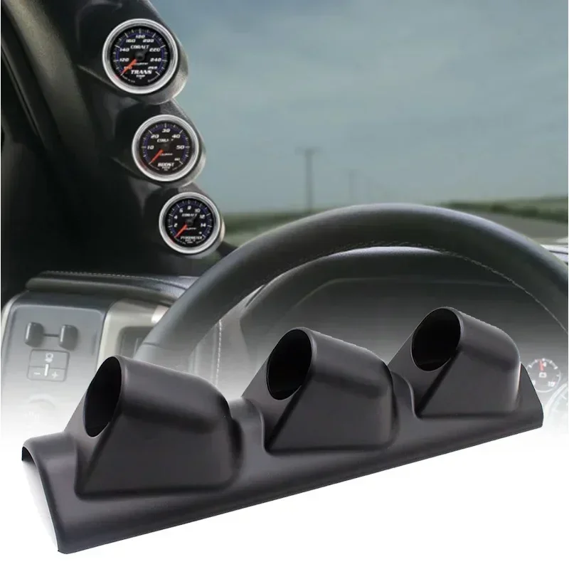 Universal Gauge Cup Car Meters Mount Holder 2 inch 52mm Gauge Pod 2/3 Hole Left Hand Drive A-Pillar Meter Pod Black/Carbon Fiber