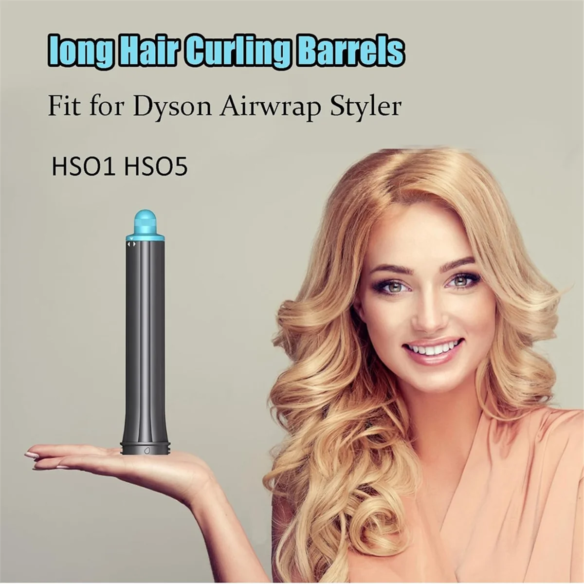 30MM Long Hair Curling Barrels for HS01 HS05 Styler Attachment, Hair Barrels Automatic Curling Barrels