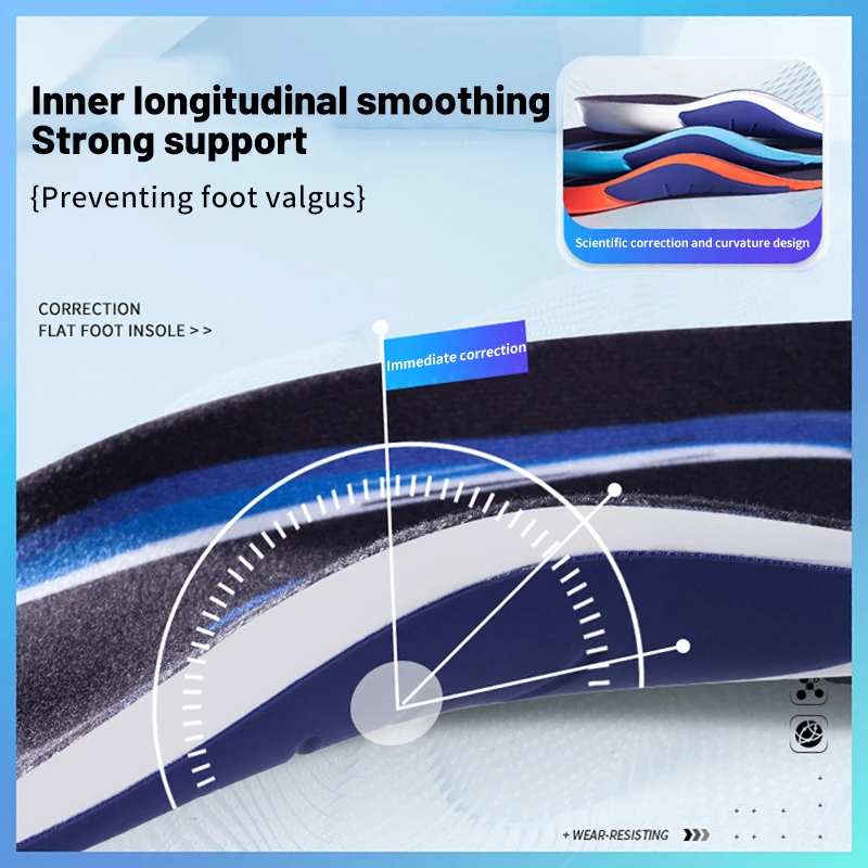 Sport Arch Support Insoles สําหรับผู้ชายผู้หญิง Orthopedic Insoles Shock Absorbing รองเท้าแทรกสําหรับเท้าแบนยืน All Day Insole