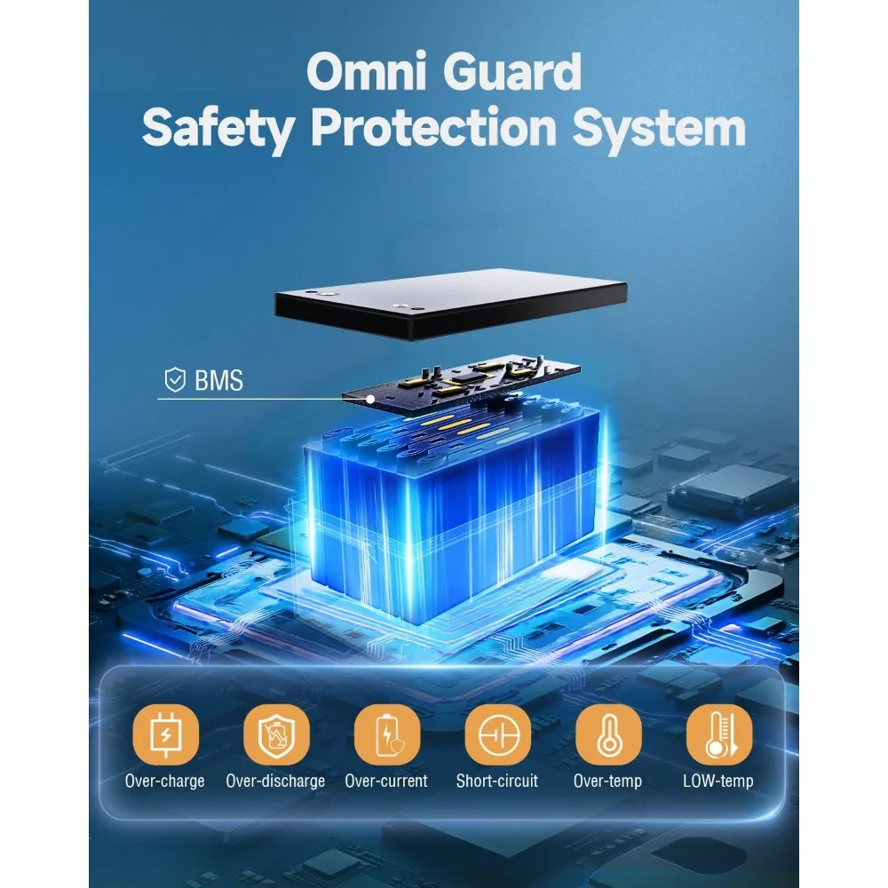Batteria per carrello da golf al litio 36V 100Ah, protezione a bassa temperatura, caricabatterie al litio 25A aggiornato e monitor LCD, BMS intelligente integrato da 100 A