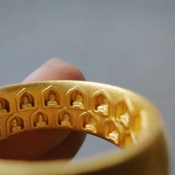 Simple Unadorned Buddha Statue Ring Guardian Buddha Ring TheAppearance Is Ordinary The Inside Is Carved The Ring Various Buddhas