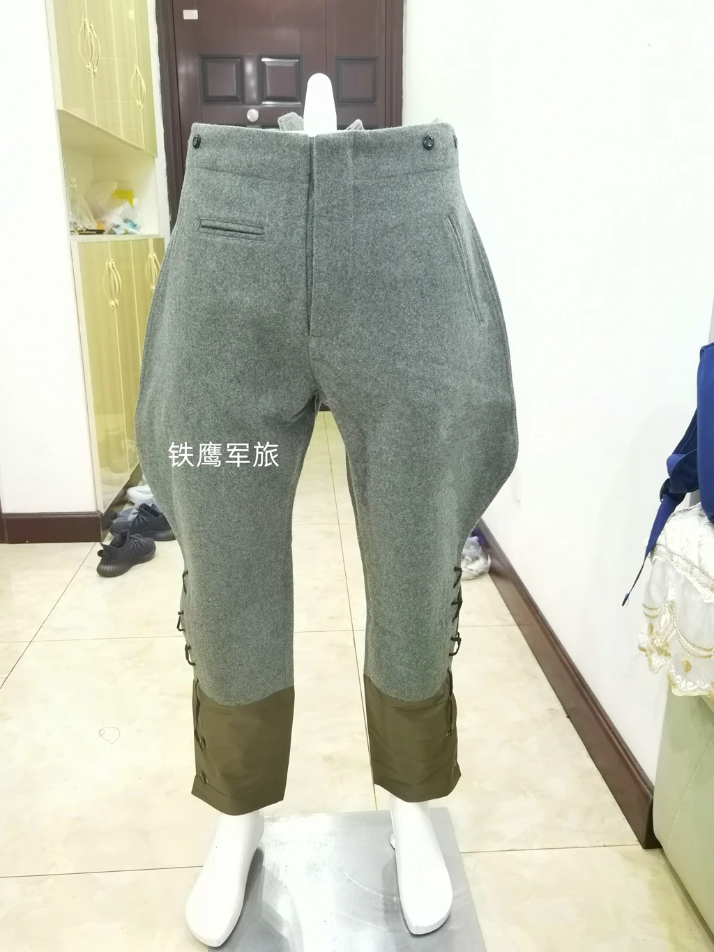 REPRO-WWII WW2 독일 육군 레트로 M36 장교 양모 필드 바지, 군복, 전쟁 재연