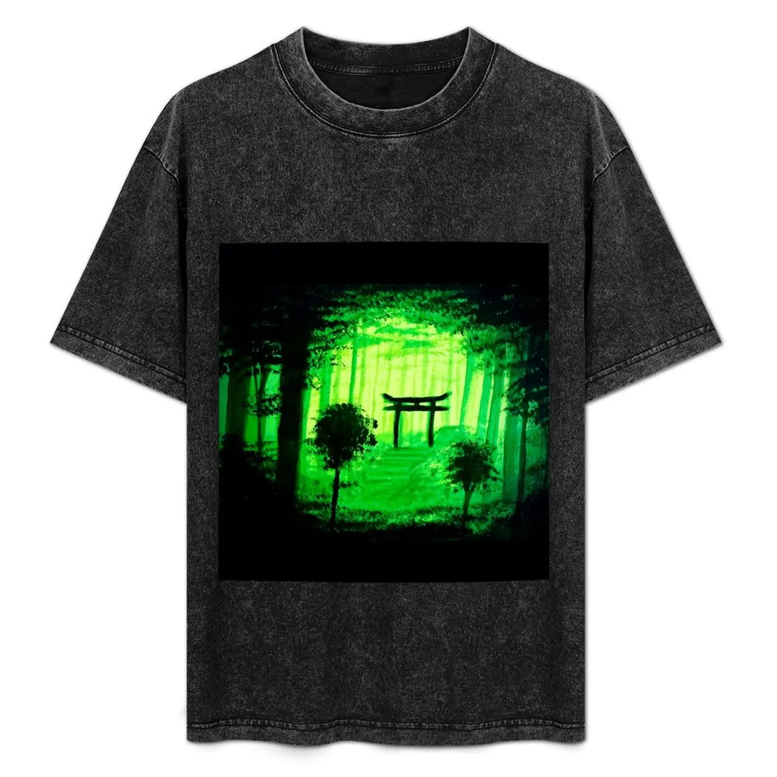 Green forest T-Shirt graphics graphic t shirt vintage plus size clothes graphic t shirts t shirts men