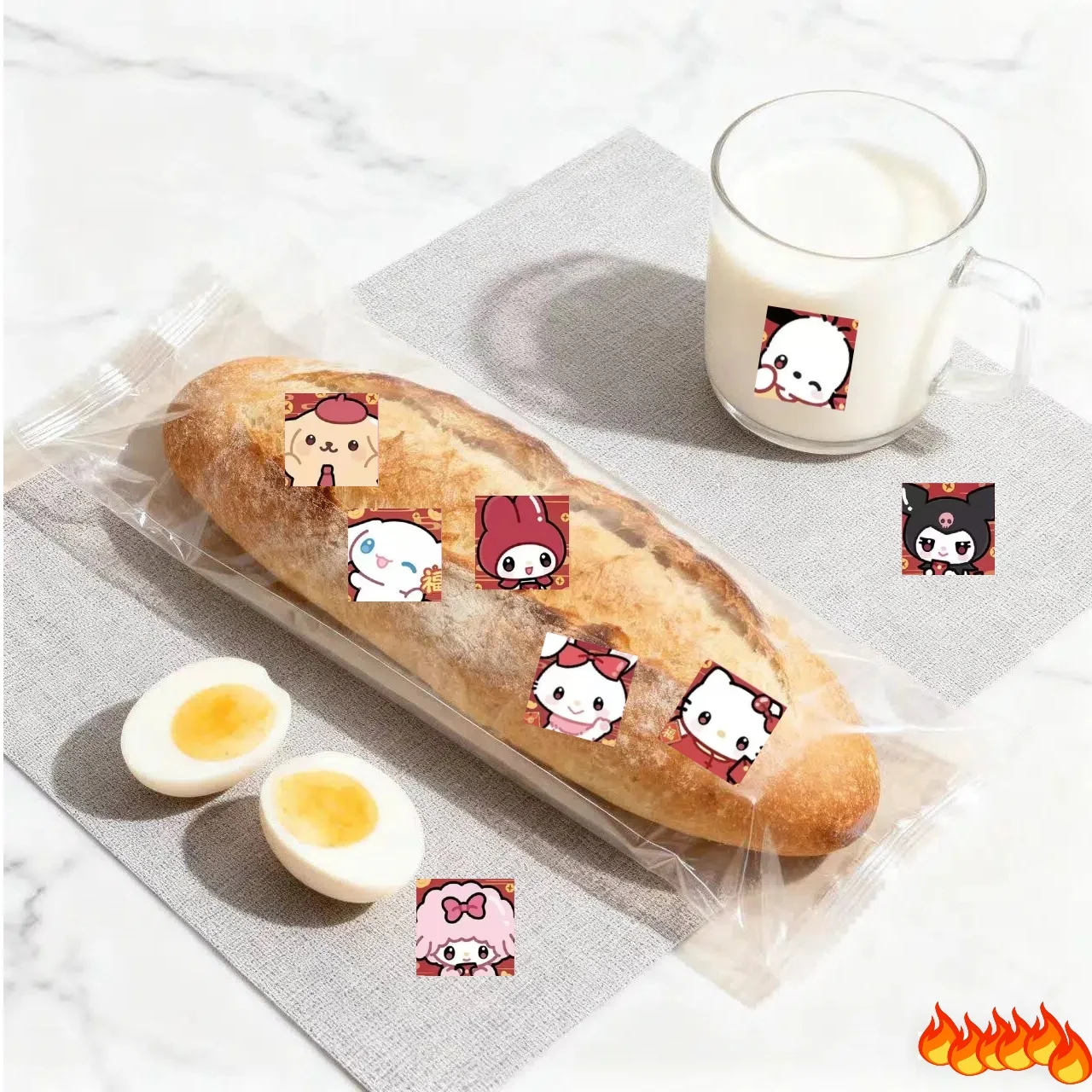 ملصقات My Melody وCinnamoroll & Kuromi 486 قطعة، أنماط شخصية، مثالية لسكرابوكينغ وديكور دفتر الملاحظات وتزيين الكمبيوتر اللوحي