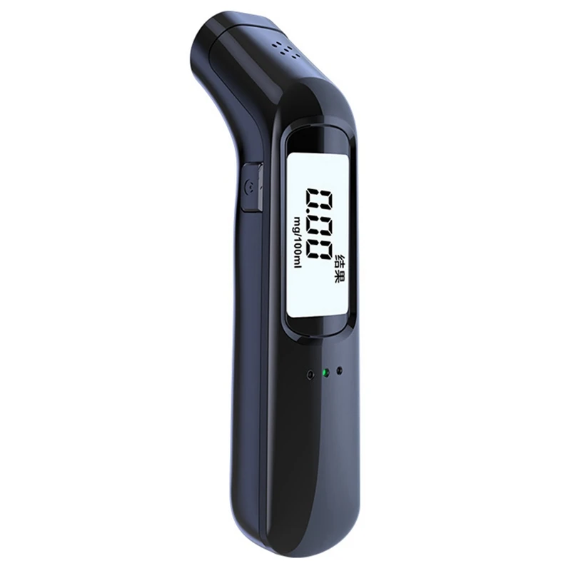 

Portable Non-Contact Alcohol Tester With LED Screen Display Breathalyzer Rechargeable Automatic Alcohol Tester Black