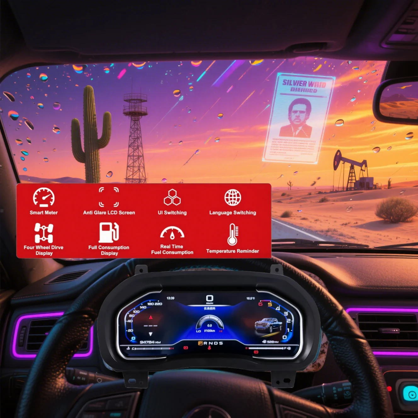 

12.3inch LCD Digital Instrument Cluster For Chevrolet Suburban Tahoe Silverado GMC SIERRA Yukon Dashboard Speedometer Carply