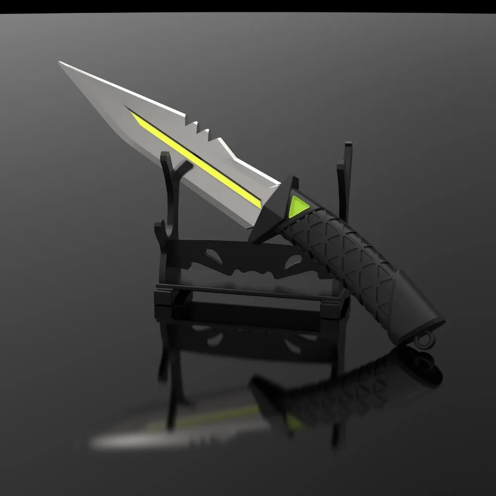 Juego Valorant de 19cm, cuchillo de juego con cubierta de cuero, modelo de Metal periférico, colección de adornos de escritorio, regalos, juguetes artesanales