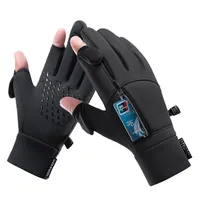 Winter Fishing Gloves 2 Finger Flip Waterproof Windproof Photograph Men Women Warm Protection Cycling Fish Angling Gloves