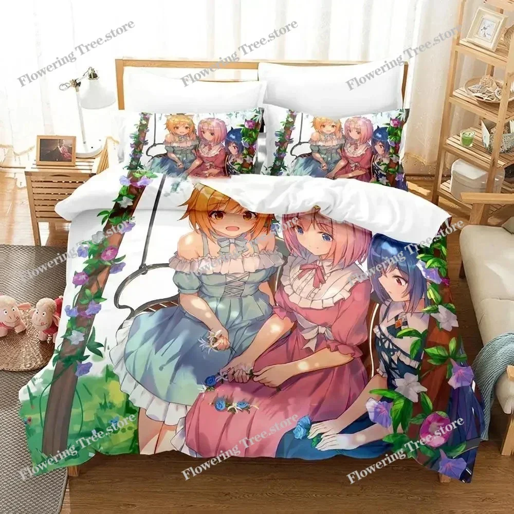 

Anime Game Princess Connect! ReDive Bedding Set Duvet Cover Bed Set Quilt Cover Pillowcase Comforter king Queen Size Boys Adult