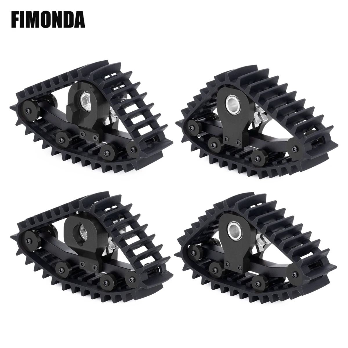 Snow Tires Sets Simulate Carload Tracks Wheel Sandmobile Conversion 4Pcs for 1/18 RC Crawler Car TRX-4M Accessory Parts