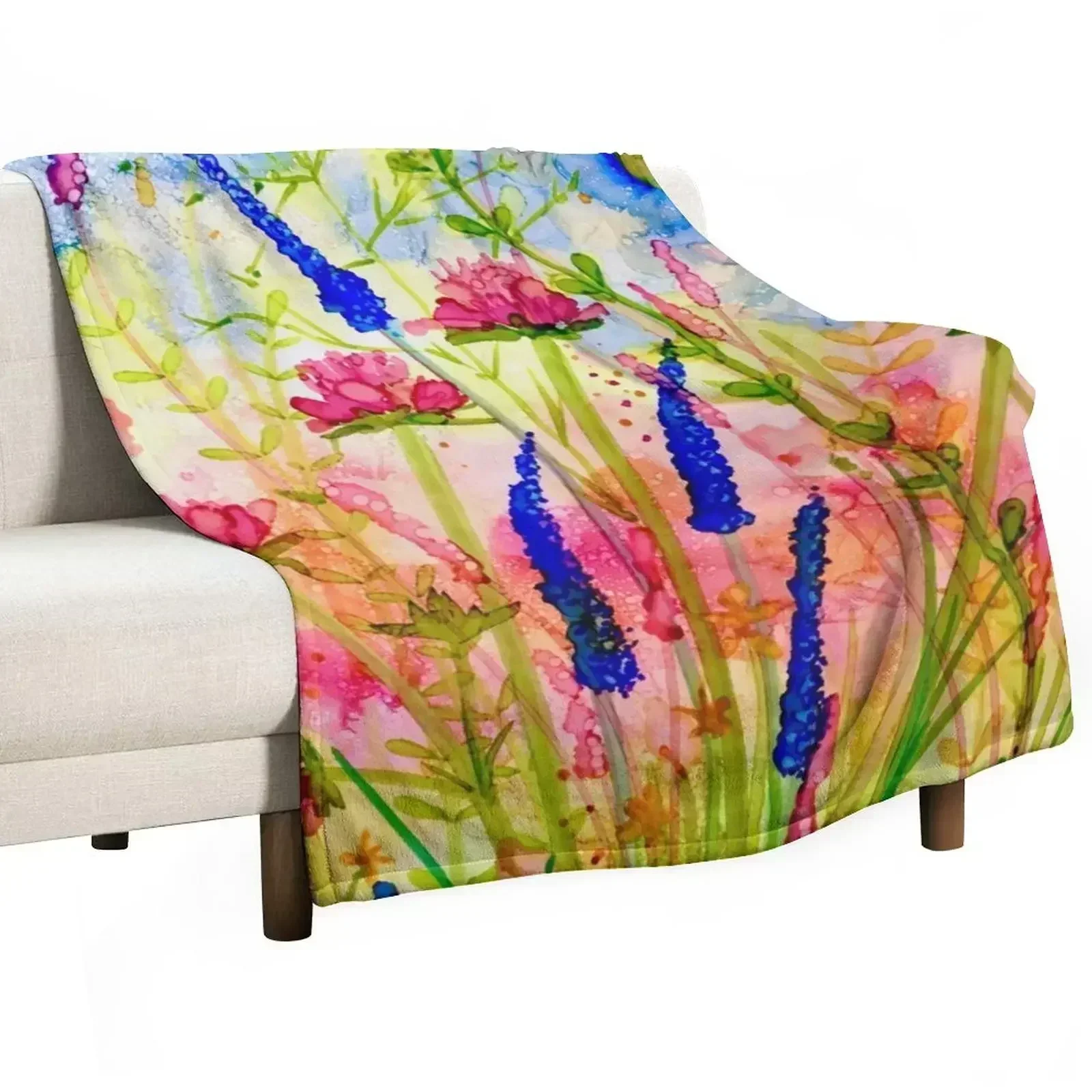 Pink Mist Throw Blanket Thermals For Travel Bed Fashionable for babies heavy to sleep Soft Beds Beach Blankets