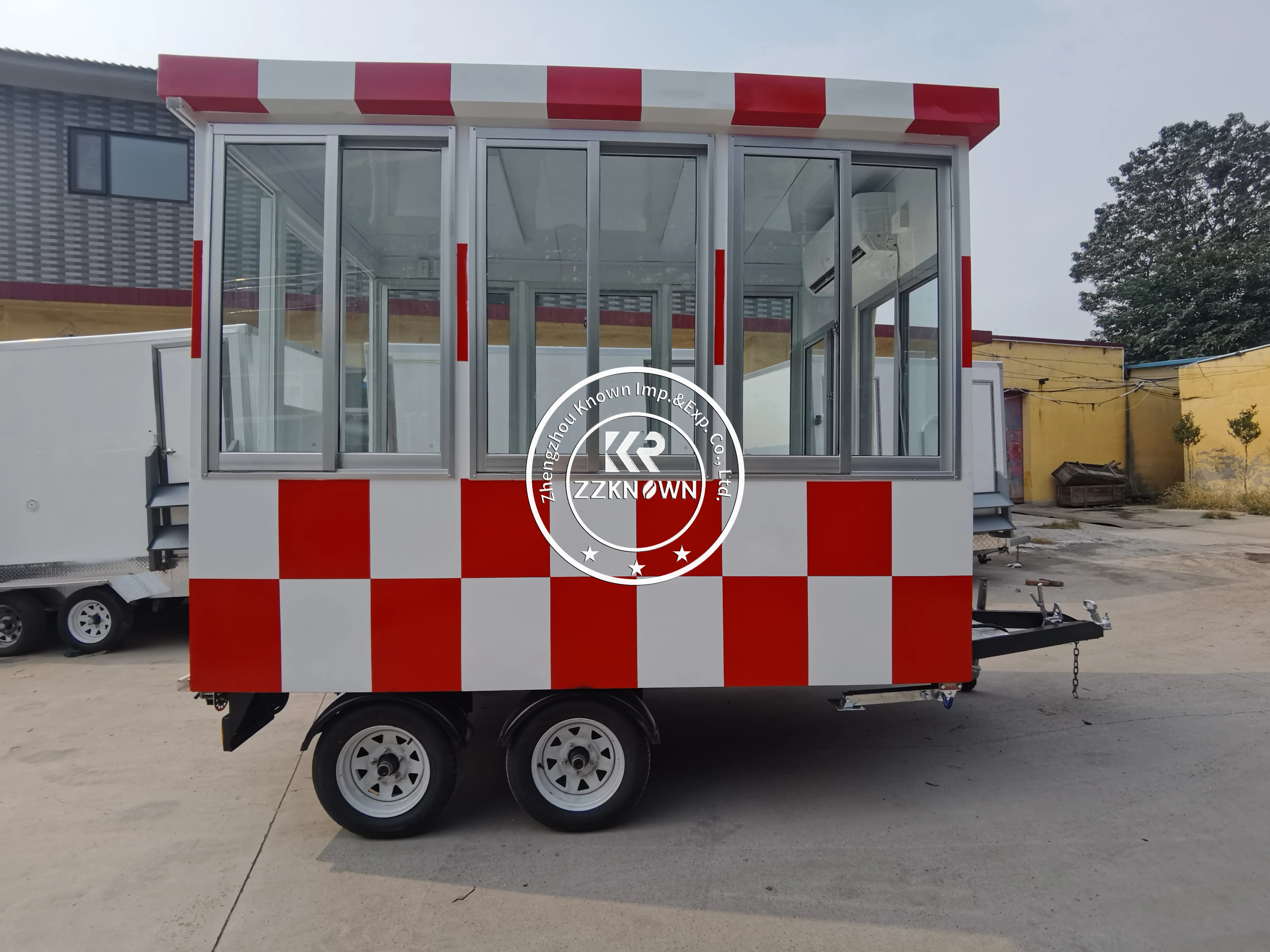 Food Truck with Full Kitchen Mobile BBQ Food Truck Concession Mobile Kitchen Snack Coffee Cart Food Trailer for Sale