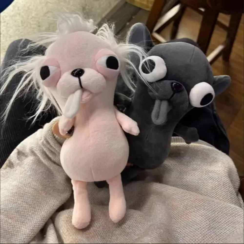 Divertente Chihuahua Peluche Portachiavi Ciondolo Cucciolo di Animale Domestico Farcito Chihuahua Bambola Strano Carino Realistico Peluche Chihuahua Amico Regalo