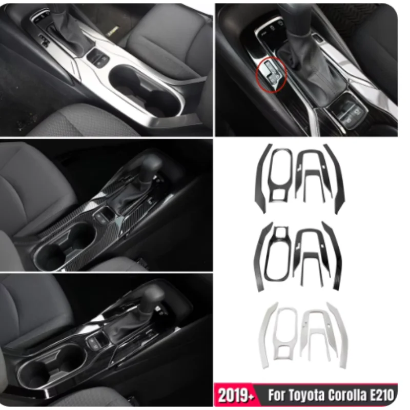 

Stainless Steel Car Gear Shift Panel Frame Protector Cover Trim Strips For Toyota Corolla E210 2019 2020 2021 2022 Accessories