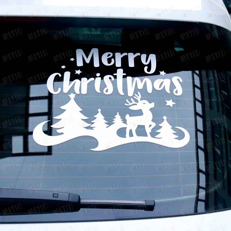 2023 New Christmas Decoration Stickers Christmas Mall Window Decoration Santa Claus Car Glass Car Stickers