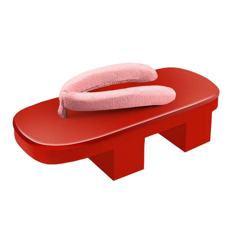 Cosplay Shoes Women's Double High Heel Wood Sandals Summer Casual Slippers Flip Flops Classic Japan Geta PVC