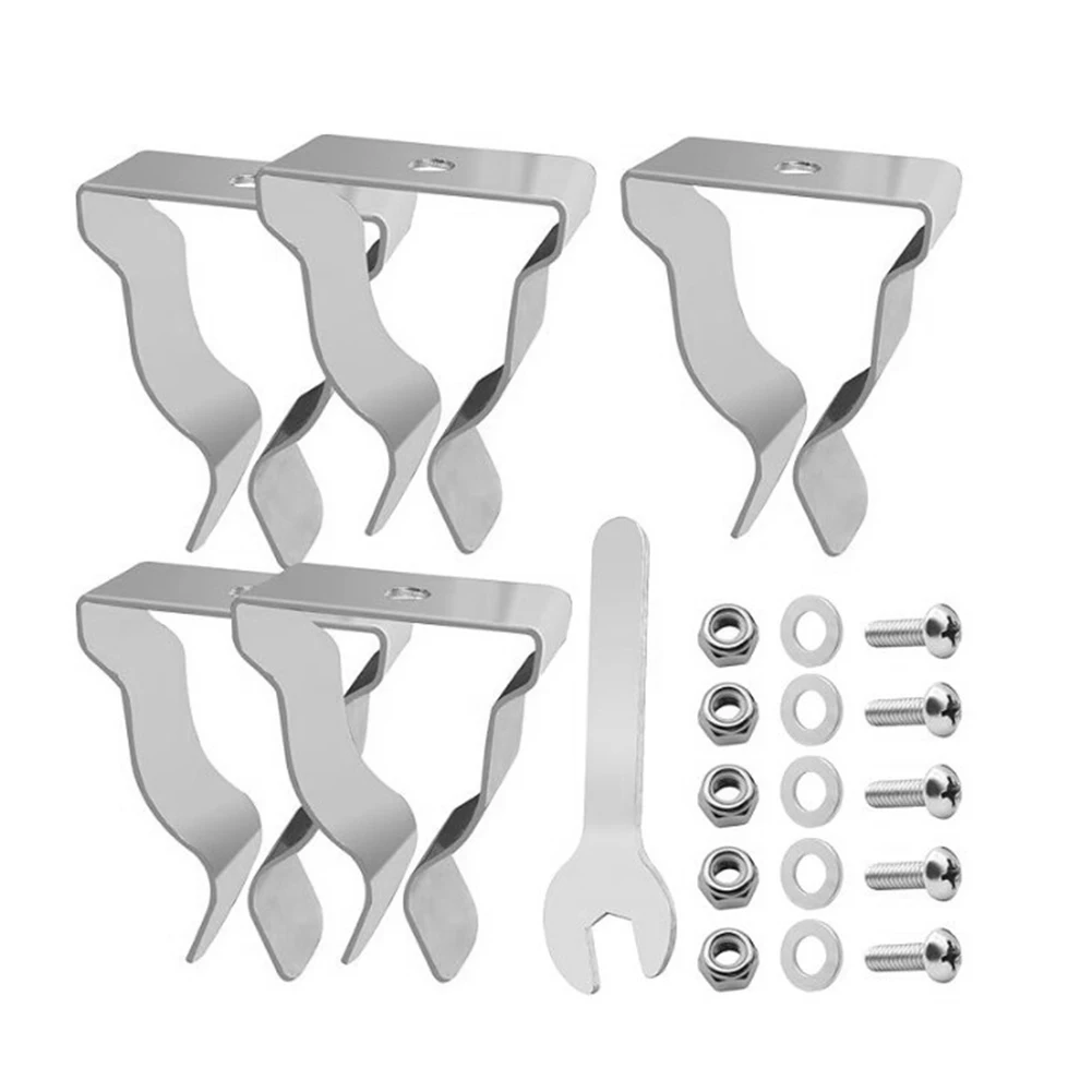 5PCS Window Well Cover Hardware Kit Fasteners Egress Cover Spring Clips Basement Window Well Cover Install Retaining Clips