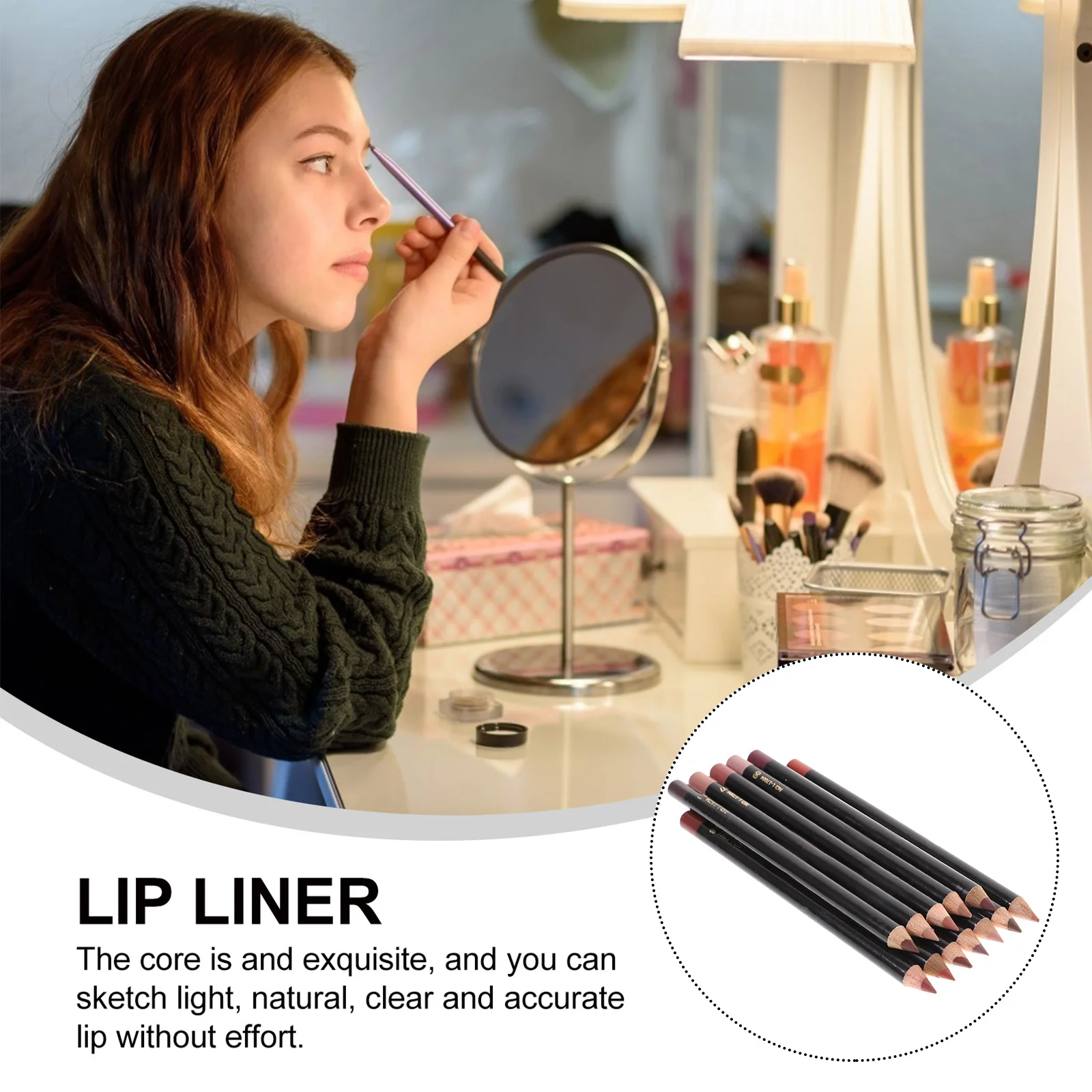 12 matite per labbra per trucco con matite per labbra impermeabili e resistenti al sudore non lasciano traccia sulla tazza per l'uso quotidiano